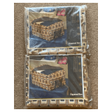2 NEW ZIPPERED STORAGE BOXES 16X9X13