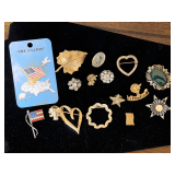 16 BROOCHES & PINS