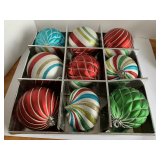 9 LARGE CHRISTMAS ORNAMENTS