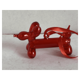 RARE RUBY RED BALLOON DOGGIE GLASS ORNAMENT