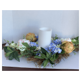 FLORAL CANDLE TABLE TOP ARRANGEMENT 24" LONG