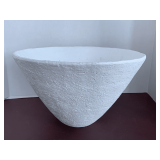 NEW WHITE TEXTURED RESIN 15" FLOWER POT