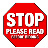 SPECIAL AUCTION INFORMATION - READ BEFORE BIDDING!