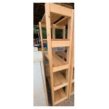 Unfinished Wooden Shelving Unit Approx 70" Tall x 36" Wide