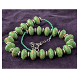 Believed to Be Green Turquoise & Hematite No Markings - Please Come Verify