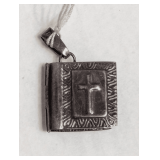Vintage Sterling Silver Bible With Pages Inside