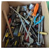 Assorted Hand Tools Including Screwdrivers, Sockets, and Wrenches