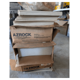Assorted Flooring Lot with Azrock Commercial Flooring, Shaw Sanded Floor Grout, and Plastic Trowel