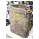 Metal Jerrycan Container Marked Rinsed 3 Times & Diesel