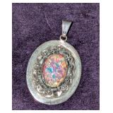 Sterling Silver Custom Made Pendant With Gemstone 11.1 Grams