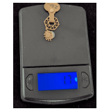 14K Gold & Diamond Moon, Sun & Stars Pendant (Gemstones Tested With Presidium Duo Tester)