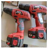 Skil 14.4 Volt Cordless Power Drills - Lot of 2
