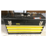 Nice, metal Stanley toolbox with hand tool assortment, see pictures for details.