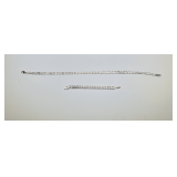 Cuban chain bracelet and matching necklace, both pieces are stamped 925, tub is not included, see pictures for details.