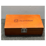 Rotary Tool Accessory Set, comes in wooden storage box, see pictures for details.