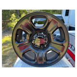 Six hole Chevrolet aftermarket rims, approximately 21 “ inch , set of four, please inspect these items to make sure it fits your needs, see pictures for details.