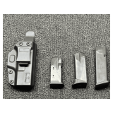 Glock, SCCY, and Sig Sauer magazines, also includes a GF holster, four pieces total, see pictures for details.