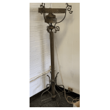 ANTIQUE BRASS ALADDIN KEROSENE FLOOR LAMP (NO GLOBE) 57 1/2" TALL X 16" WIDE