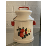 VINTAGE APPLE KITCHEN CANISTER 8 1/2" TALL X 6" WIDE