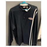 HARLEY DAVIDSON BLACK/WHITE KNIT PULLOVER SIZE XL