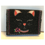 MARY FRANCES "MEOW" BEADED & EMBROIDERED CROSS BODY BAG