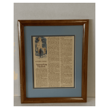 FRAMED ARTICLE FROM THE SOUTHERN JOURNAL "APPROACHING HADDOCK" BY CHARLES E SALTER JR 12 1/2" X 15 1/2"