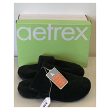 NEW AETREX BLACK BEDROOM SHOES SIZE 6-6 1/2