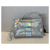 NEW "SHARIF" DESIGNER HOLOGRAPHIC CROSS BODY BAG W/ DUSTER