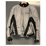 INTERNATIONAL SPORTS FIRST GEAR GREY MOTORCYCLE JACKET SIZE XL