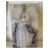 NEW TALL WHITE ANGEL WITH FEATHER WINGS N BOX 16" TALL X 12" WIDE