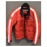 DUCATI PERFORMANCE DESMOS RED/BLACK/WHITE MOTORCYCLE JACKET SIZE XL