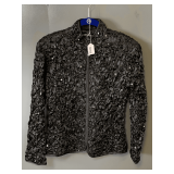 ADRESSING WOMAN BLACK EMBELLISHED JACKET SIZE S