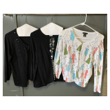 3 SWEATERS - SIZE M/L - 2 FANCY, 1 VINTAGE