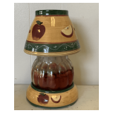 CERAMIC APPLE THEMED CANDLE LANTERN
