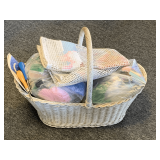 BASKET FULL OF EVERYTHING TO MAKE A LATCH/HOOK RUG