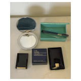 NEW ESTEE LAUDER GOLD NUGGET POWDER, BLUSH, BRUSH, LANCOME EYE SHADOW & MORE