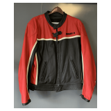DUCATI RED/BLACK/WHITE LEATHER JACKET SIZE 2XL