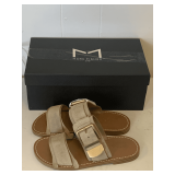 NEW MARC FISHER TAUPE SUEDE SANDALS SIZE 5 M