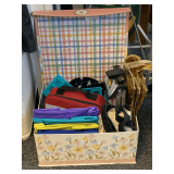 STORAGE BOX FULL OF VARIOUS INSULATED STORAGE CONTAINERS