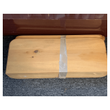 2 SOLID PINE WALL SHELVES 24" LONG X 9 1/2" DEEP X 5 1/2" WIDE