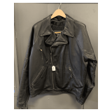 HARLEY DAVIDSON BLACK LEATHER BIKER JACKET SIZE L