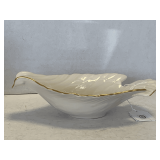 VINTAGE LENOX DOVE DISH W/ GOLD RIM 7 3/4" LONG X 4 3/4" WIDE