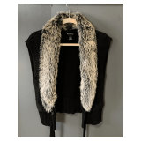 NEW DIRECTIONS FAUX FUR TRIM SWEATER VEST SIZE PXL