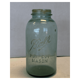 VINTAGE BLUE BALL PERFECT MASON 1/2 GALLON JAR
