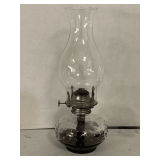 VINTAGE LAMPLIGHT FARMERS HOBNAIL CLEAR KEROSENE LAMP 13" TALL