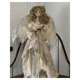 TALL GOLD/CREAM ANGEL 25" TALL X 15" WIDE