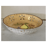 ROUND CERAMIC BOWL WITH FRUIT DESIGN 10" ROUND