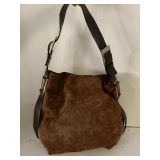 ADRIENNE VITTADINI BROWN SUEDE PURSE