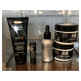 NEW PERLIER BLACK RICE PLATINUM FACE MASK CREAM, HYALURONIC GEL, LIP MOISTURE STICK, 2 FACE CREAM