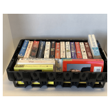 CRATE FULL OF ASSORTED PAPERBACK BOOKS